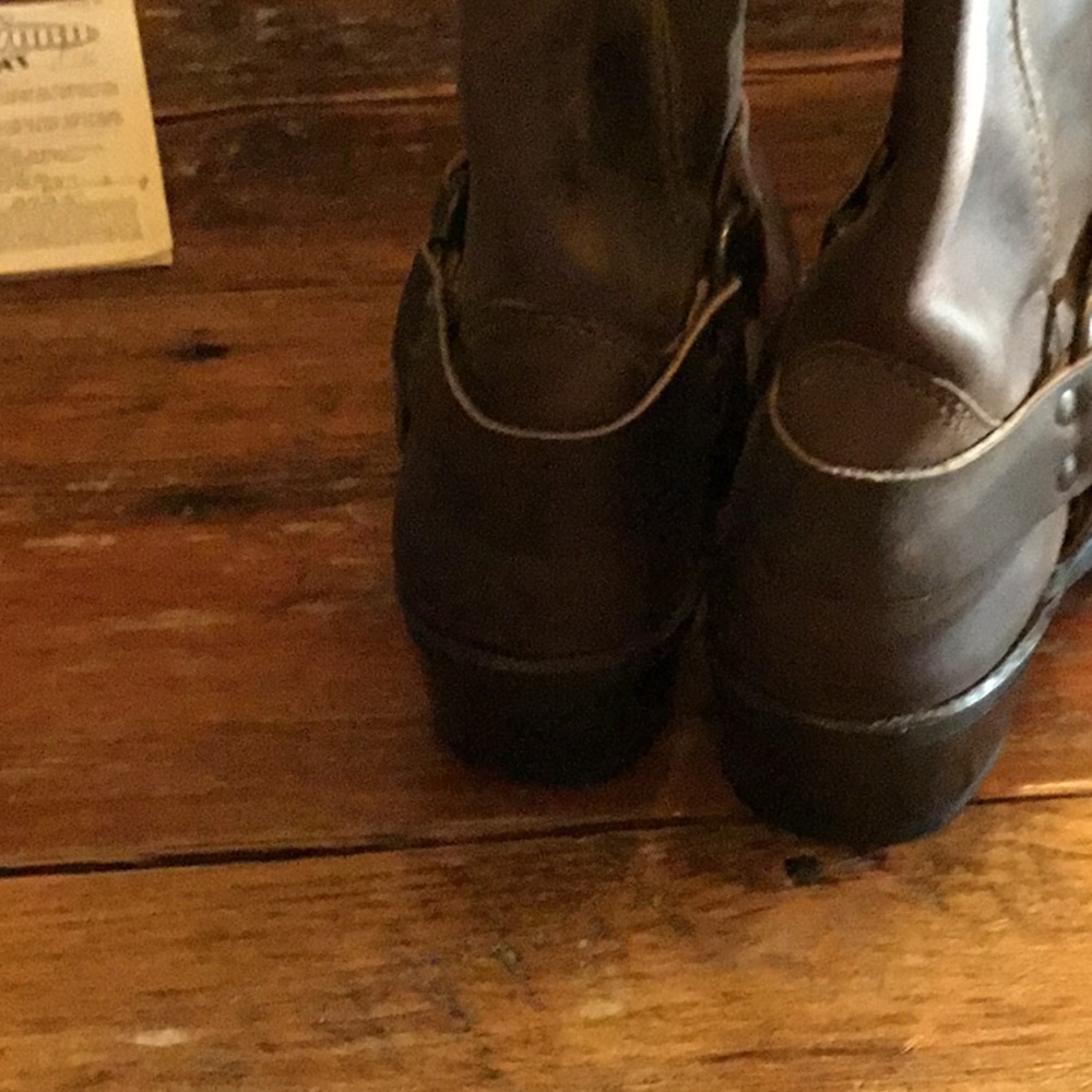 Frye Brown Leather Womens Harness 12R Boots - Picture 5 of 6